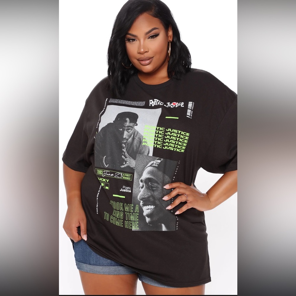 Fashion Nova Black Poetic Justice Graphic Tee